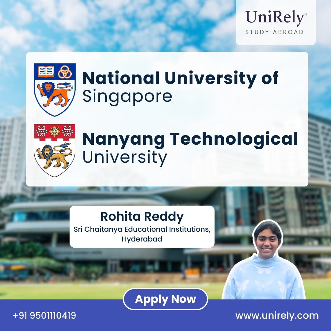 NUS acceptance rate and Nanyang Technological University admission infographic