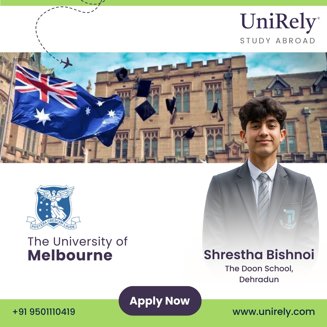 Shrestha Bishnoi admitted to the University of Melbourne from Welham Boys' School Dehradun