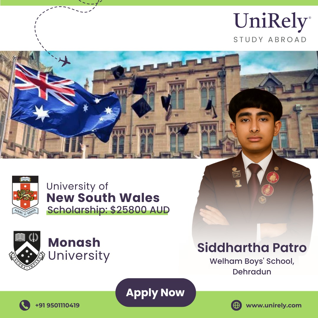 University of New South Wales Monash University scholarships Indian students Australia